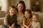 maman avec sont enfants