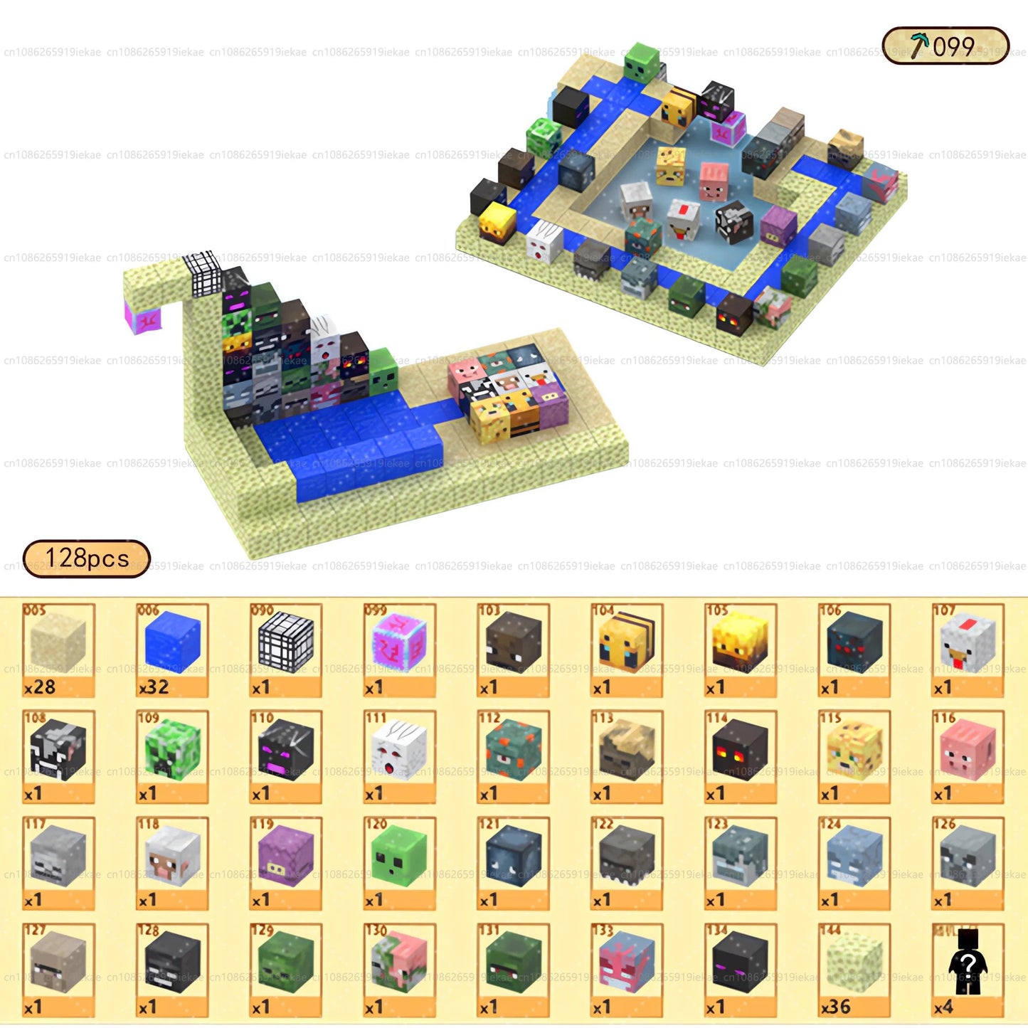 Jeu de magnétique « MinecrifityBlock jouet de decompte pour enfants