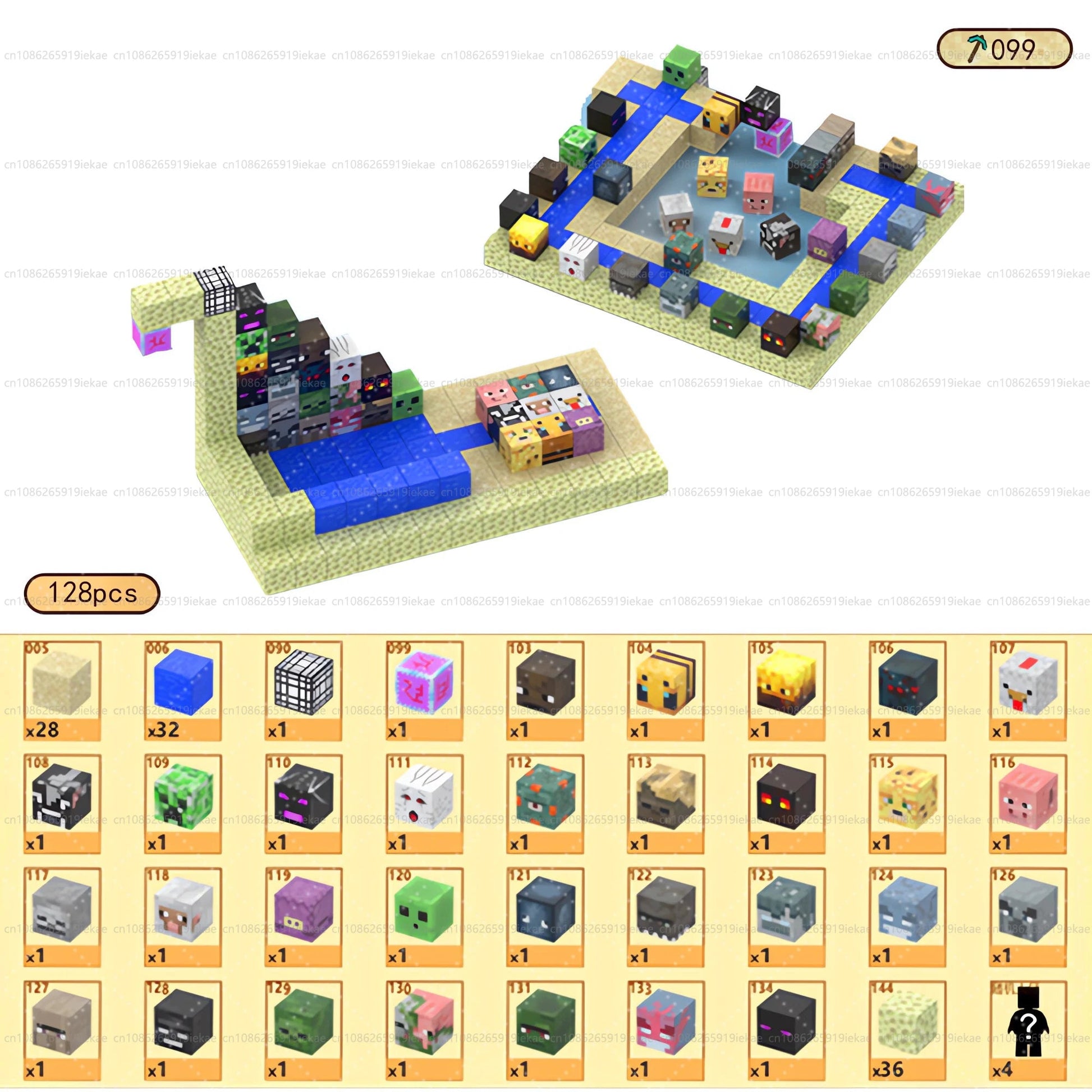 Jeu de magnétique « MinecrifityBlock jouet de decompte pour enfants