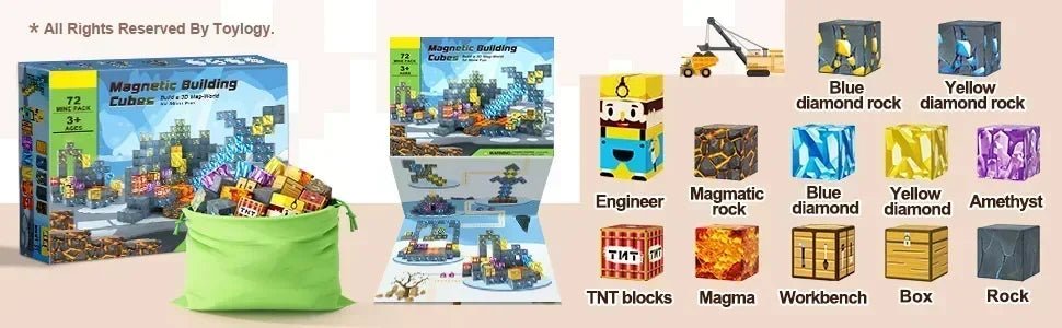 Jeu de magnétique « MinecrifityBlock jouet de decompte pour enfants