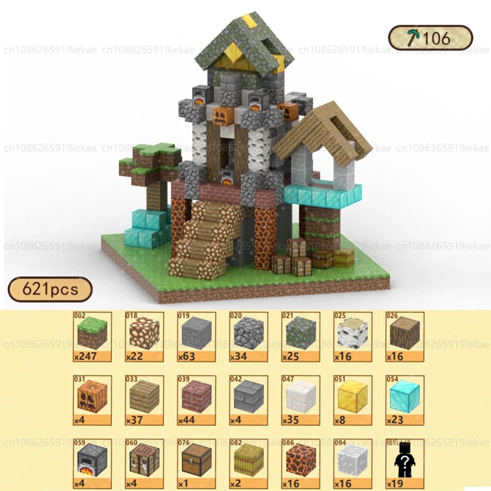 Jeu de magnétique « MinecrifityBlock jouet de decompte pour enfants