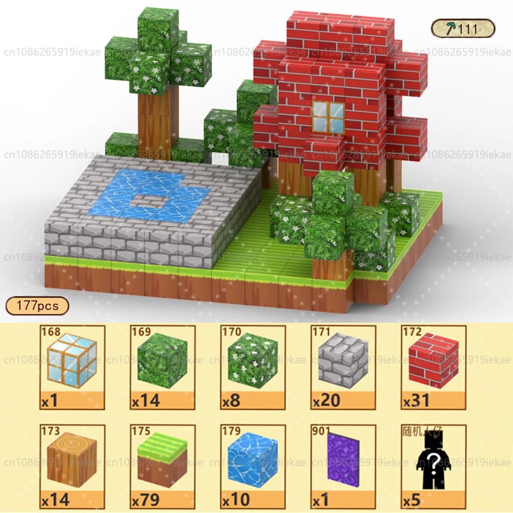 Jeu de magnétique « MinecrifityBlock jouet de decompte pour enfants