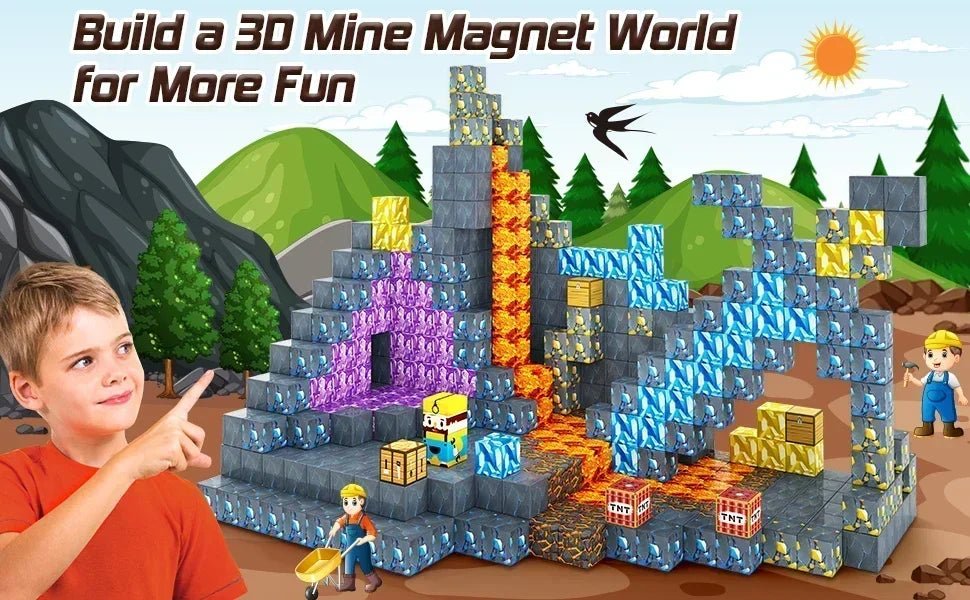 Jeu de magnétique « MinecrifityBlock jouet de decompte pour enfants
