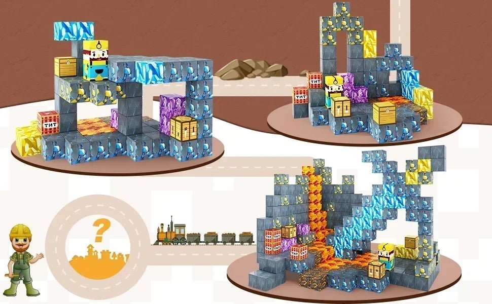 Jeu de magnétique « MinecrifityBlock jouet de decompte pour enfants