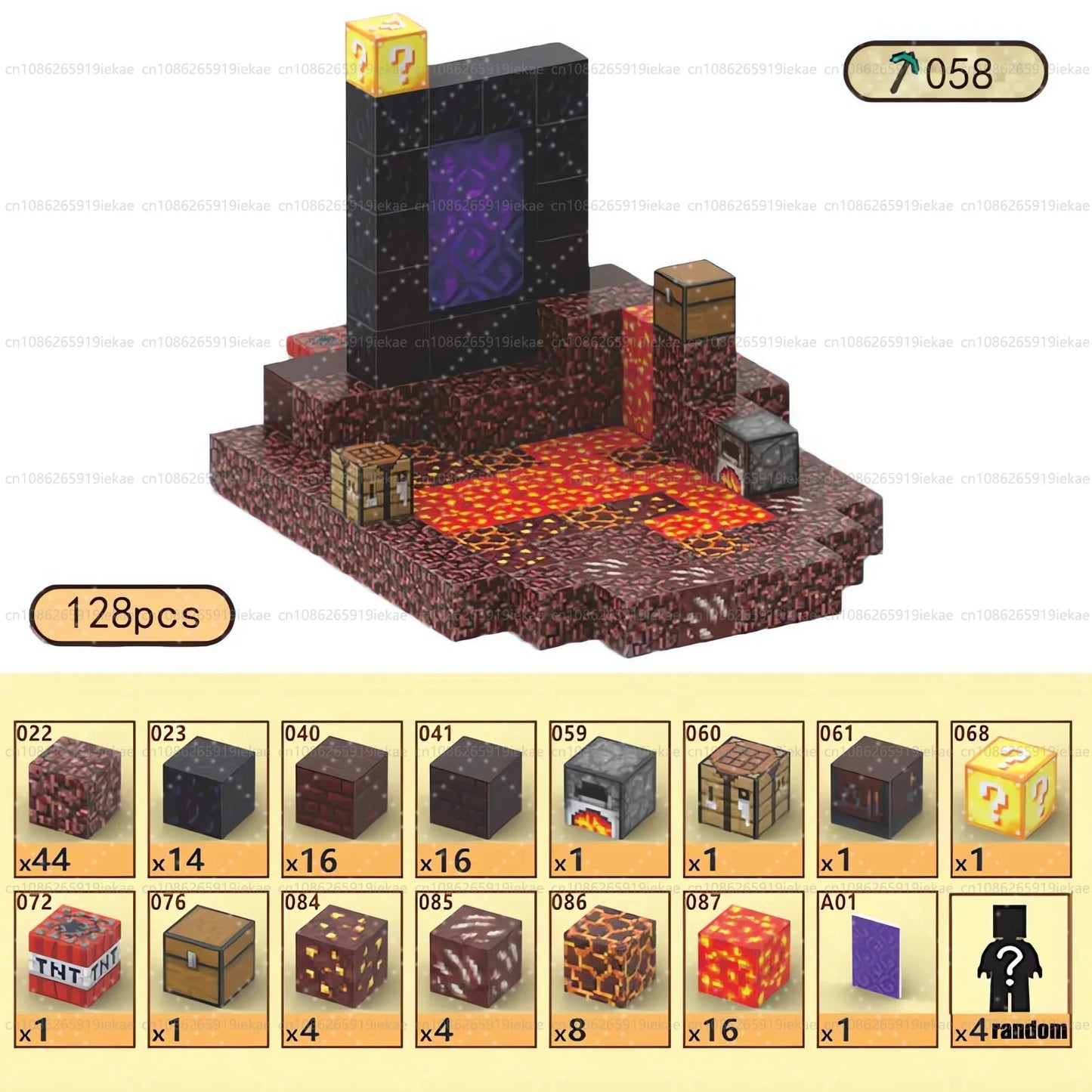 Jeu de magnétique « MinecrifityBlock jouet de decompte pour enfants