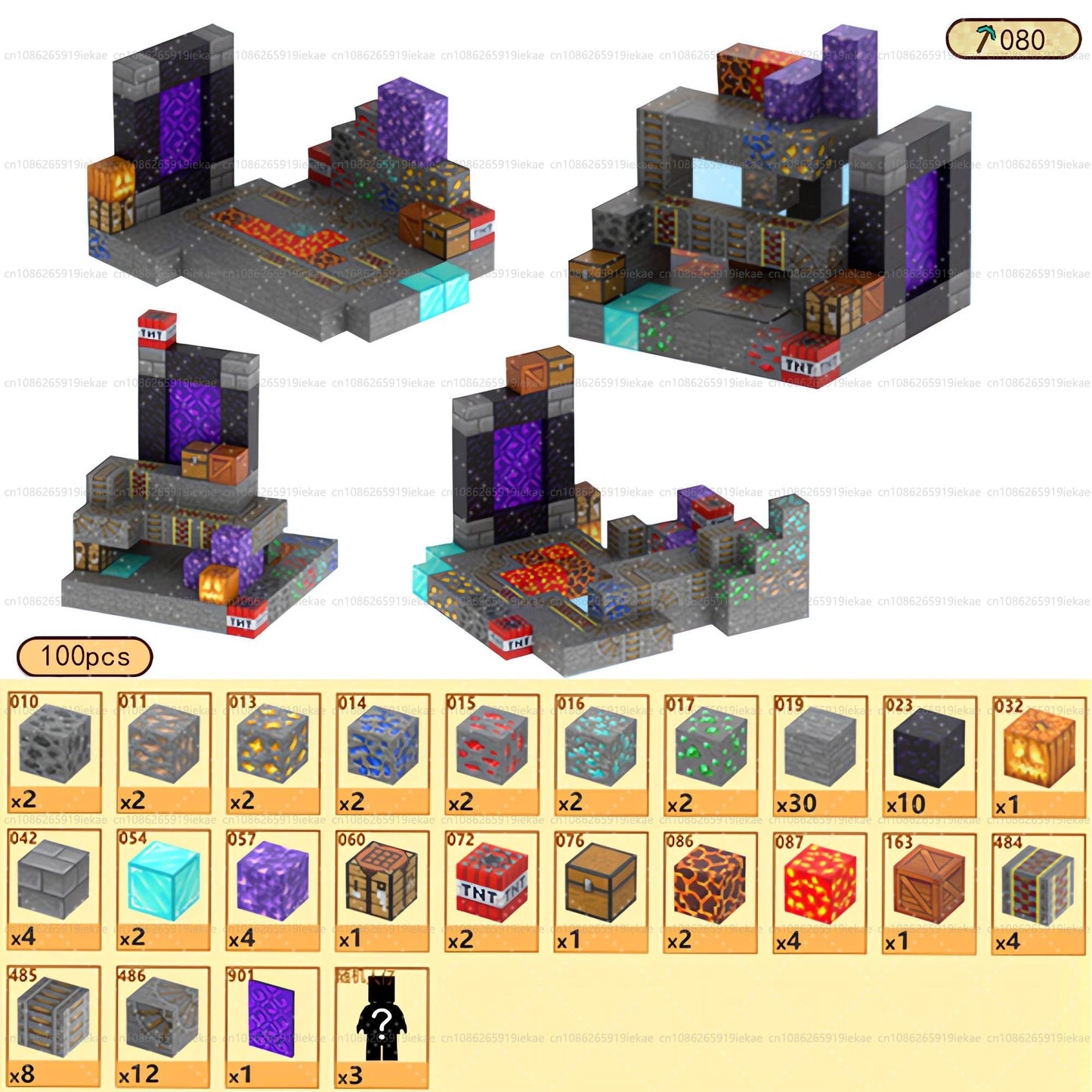 Jeu de magnétique « MinecrifityBlock jouet de decompte pour enfants