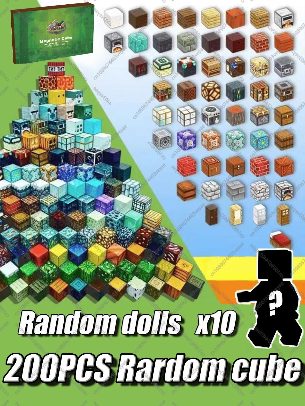 Jeu de magnétique « MinecrifityBlock jouet de decompte pour enfants