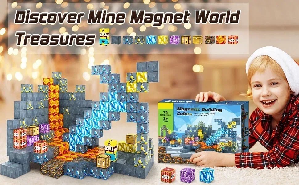 Jeu de magnétique « MinecrifityBlock jouet de decompte pour enfants