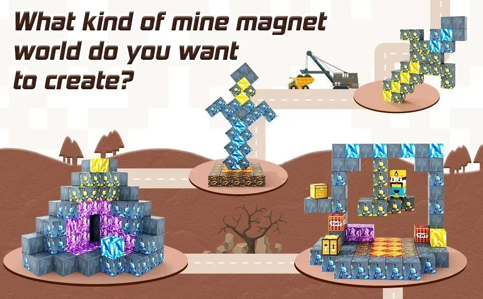 Jeu de magnétique « MinecrifityBlock jouet de decompte pour enfants
