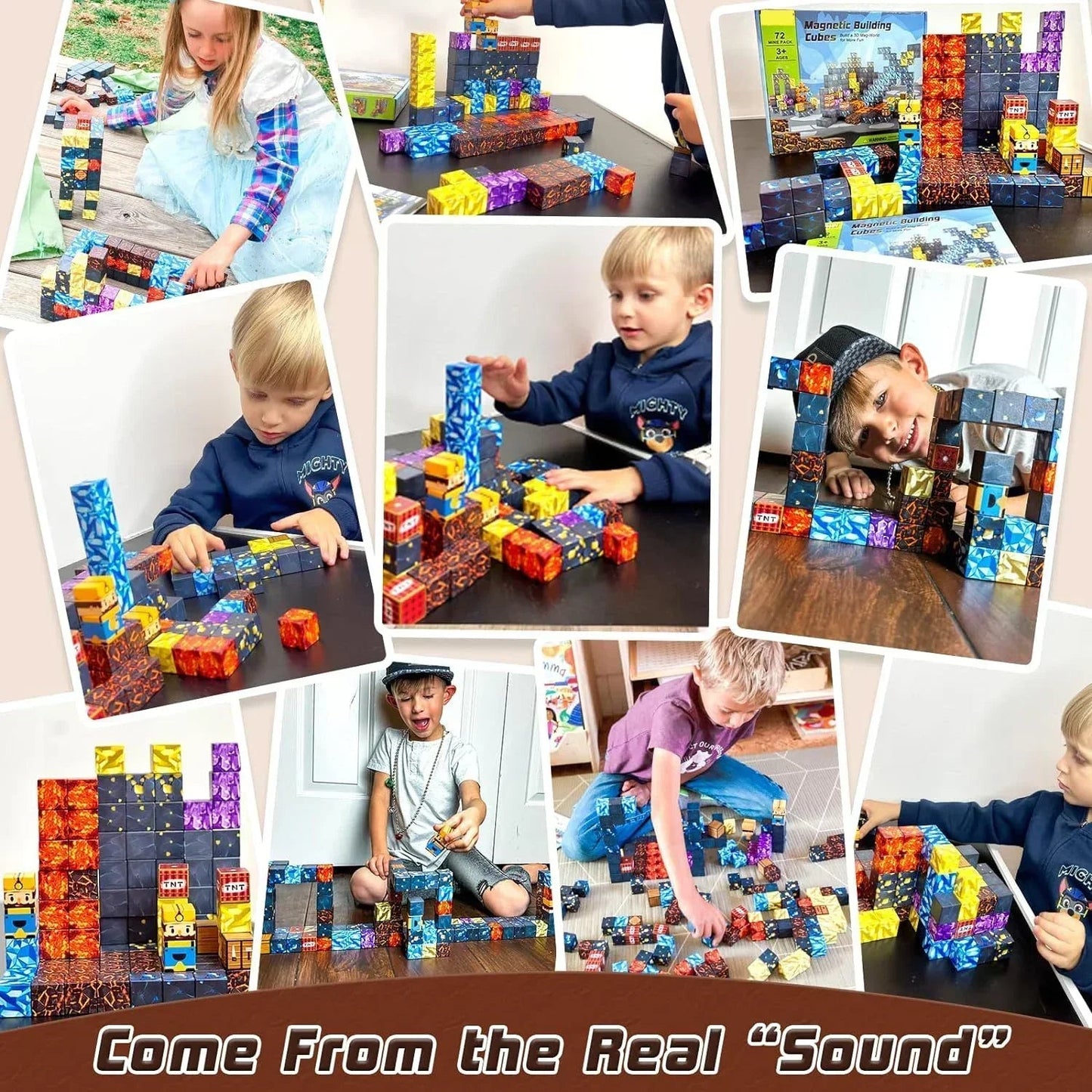 Jeu de magnétique « MinecrifityBlock jouet de decompte pour enfants