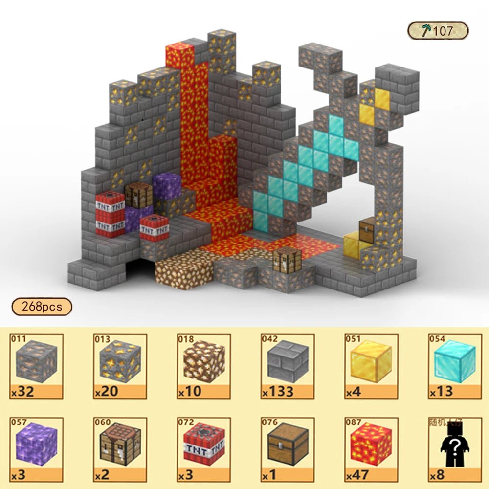 Jeu de magnétique « MinecrifityBlock jouet de decompte pour enfants