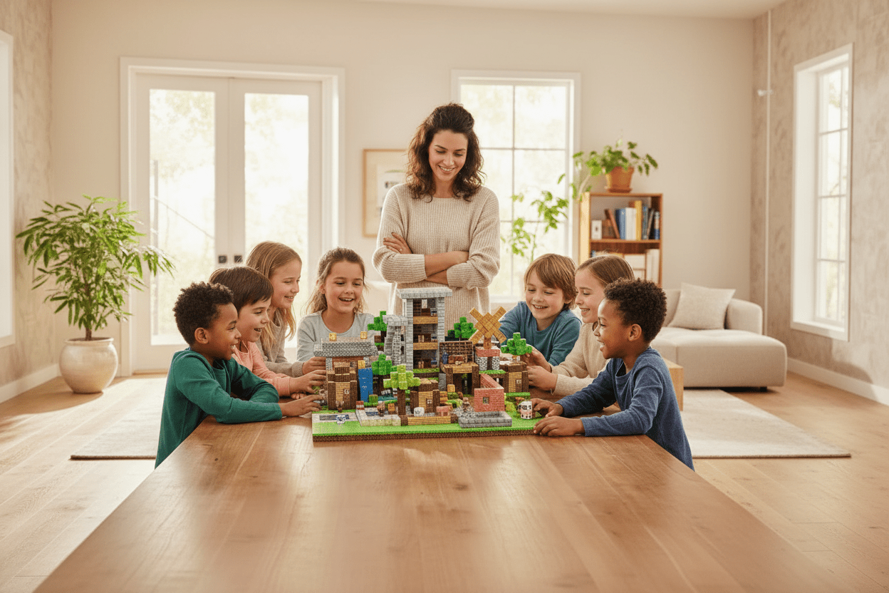 Jeu de magnétique « MinecrifityBlock jouet de decompte pour enfants